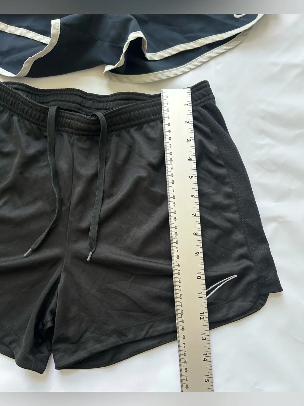 Nike Black Running Shorts Set with White Trim size s